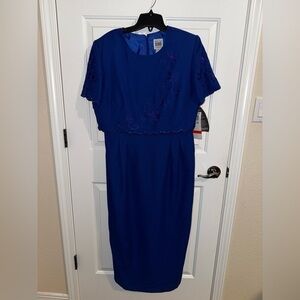 R&M Richards by Karen Kwong NEW Blue Wedding Party Dress Size 14